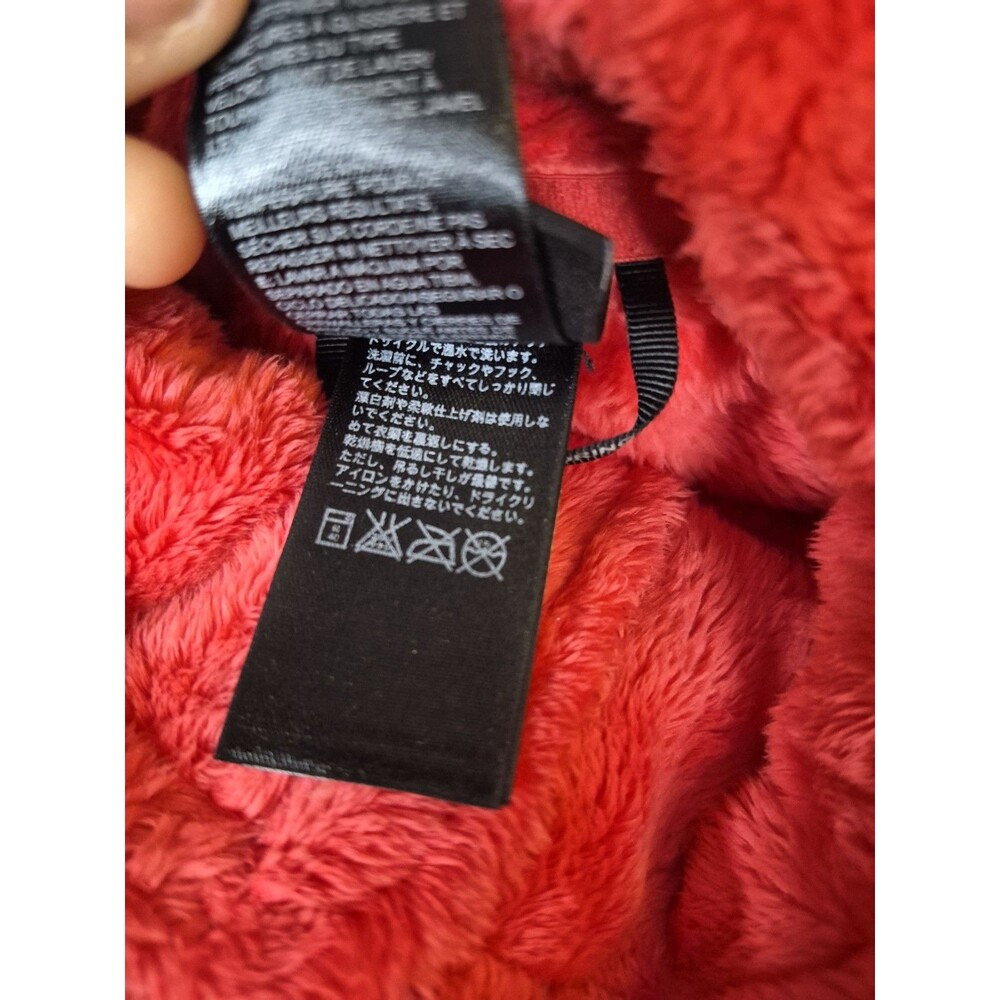 The North Face Osito Jacket Womens Size Medium Bright Red Fleece Full Zip Soft - Picture 11 of 16